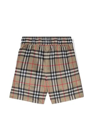 beige polyester shorts BURBERRY KIDS | 8078638A7028